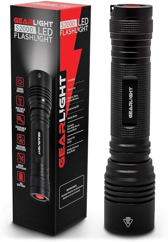 GearLight led flashlight high lumens